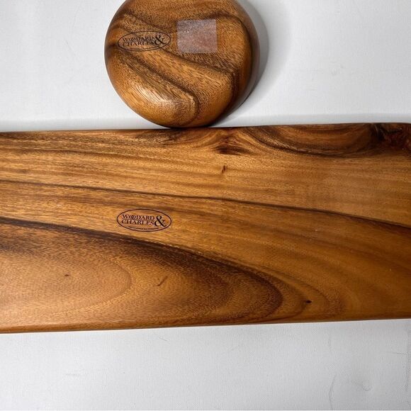 Woodard & Charles Acacia Charcuterie Board and Bowl Set NWOT - Picture 5 of 8